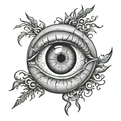 Creepy Eyeball With Two Pupils