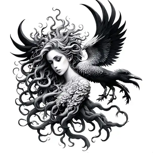 Medusa And Phoenix Rising