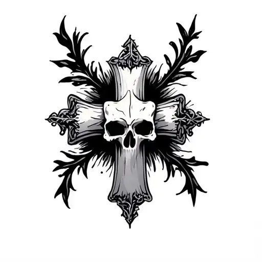 Bold Black Cross Surronded