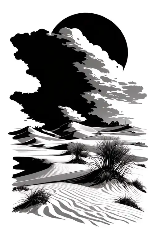 Sand Dunes That Are Dark