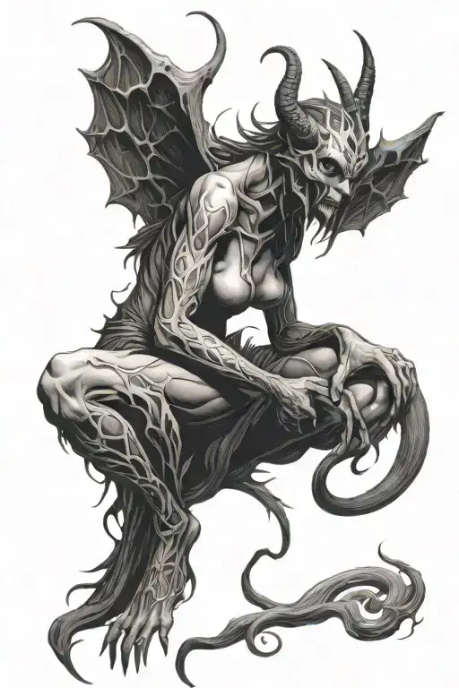 Demon Woman Siluet Going