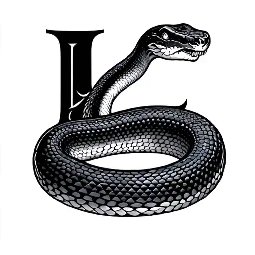 Letters L And G As Snake