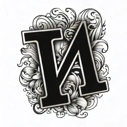 Y Letter Tattoo With Love