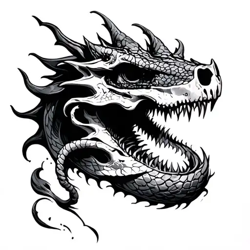 Snake Skull Fire Breathing Dragon