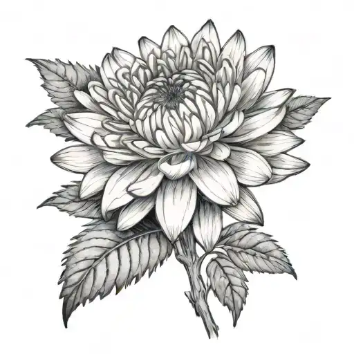 Aster Flower Large Black