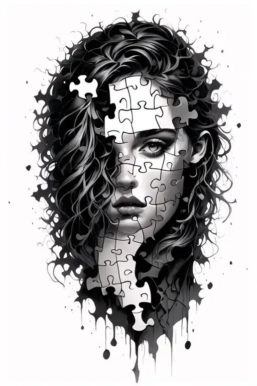 Puzzle Falling Apart From The Shoulder Down