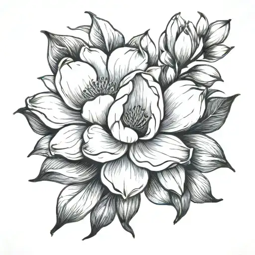 Magnolia Half Sleeve In Black