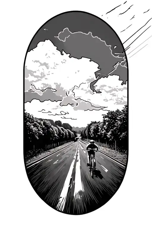 Road Race Cycle Path Through France