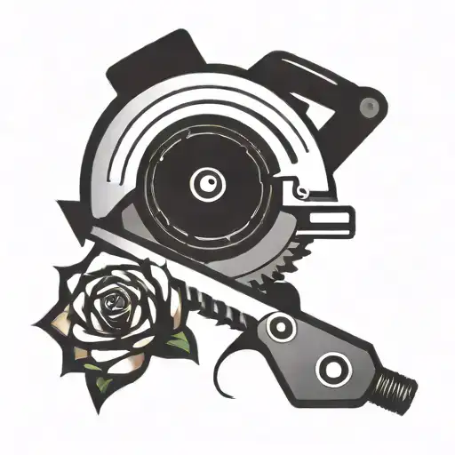 Circular Saw With Roses
