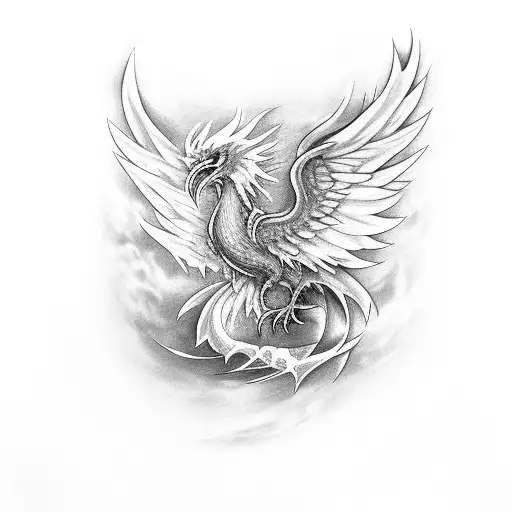 Phoenix Rising From A Book