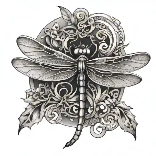 Dragonfly Overlapping Libra Scale Balanced