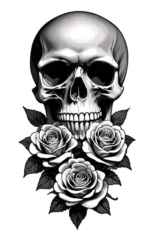 Mean Skull And Roses