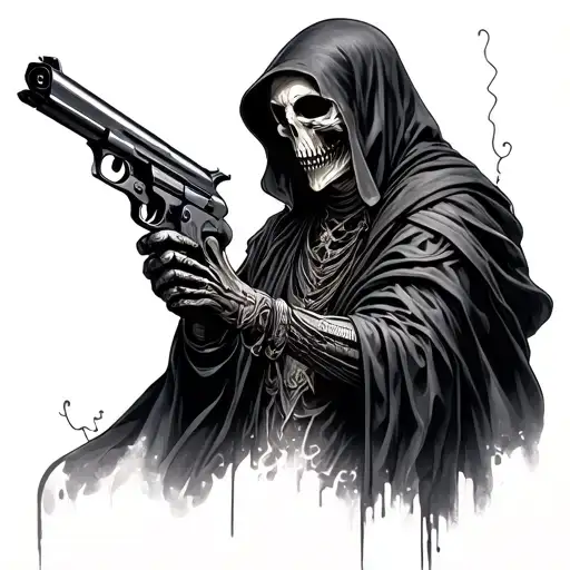 Grim Reaper With Gun Morphing