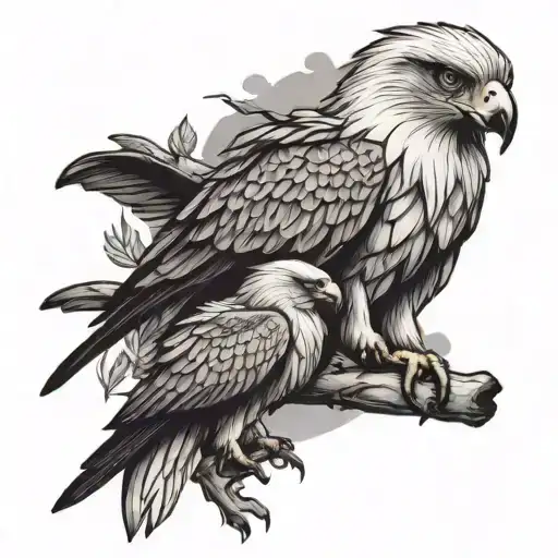 Philippine Eagle And Emarati Falcon