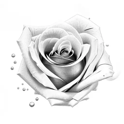 Rose With Arata Spelled In Stem