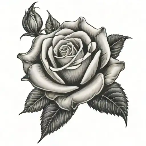 Hand Tattoo With Hundreds As Rose