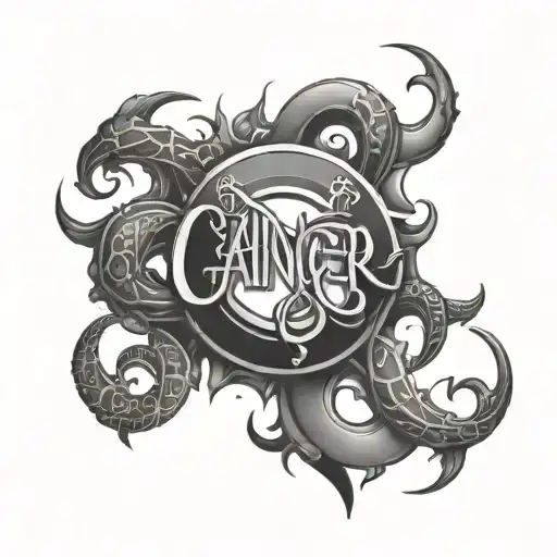 Cancer Sign And Vishal Name Tattoo Design