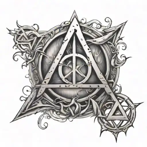 Phoneix And Deathly Hallows Symbol