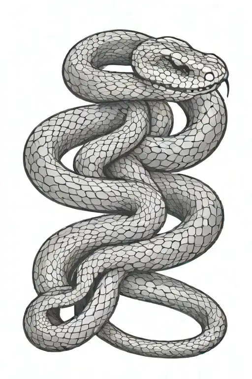 Snake Slithering From Shoulder To Chest