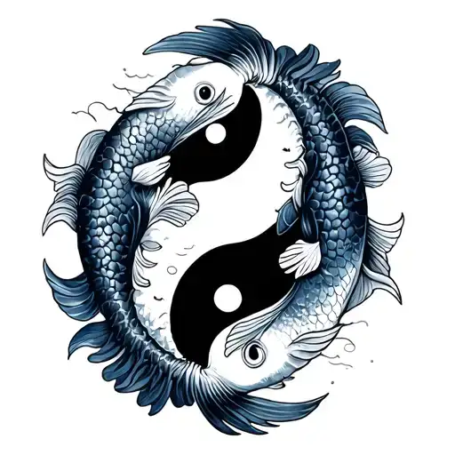 Neptune And Fish Yin Yang