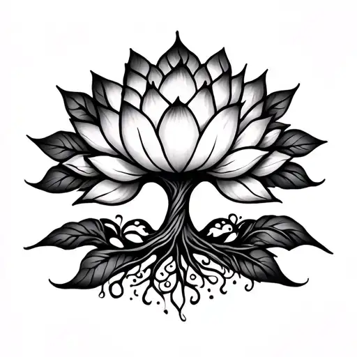 Henna Tree Of Life Lotus As Above So Below