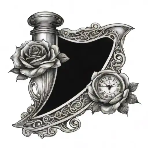 Geometric Melting Pocket Watch Rose Arm Sleeve