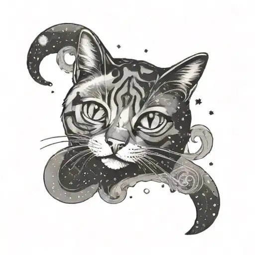 Cat In Universe Background