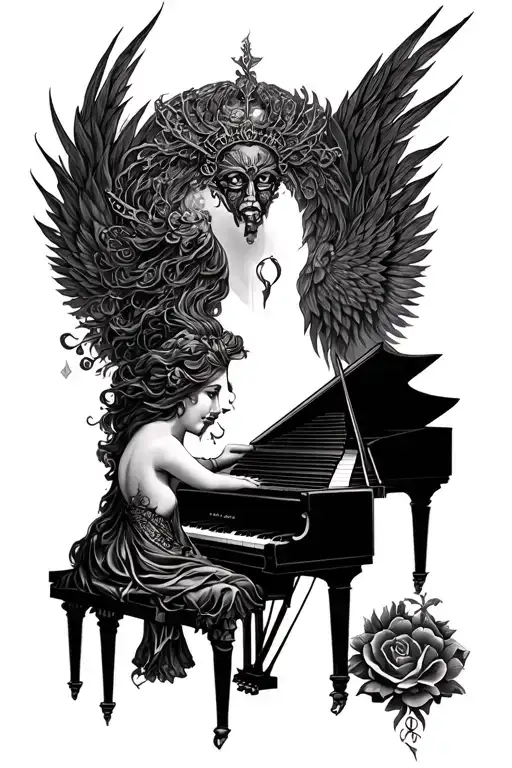 Piano And Hecate Goddess
