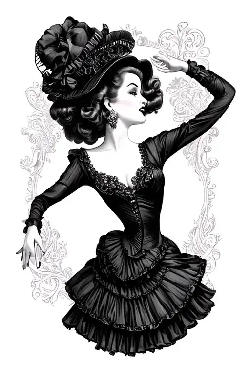 Burlesque French Cancan Moulin Rouge