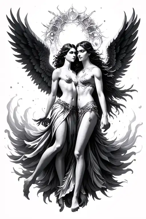 Angel Metatron Und Shakti Dancing Together
