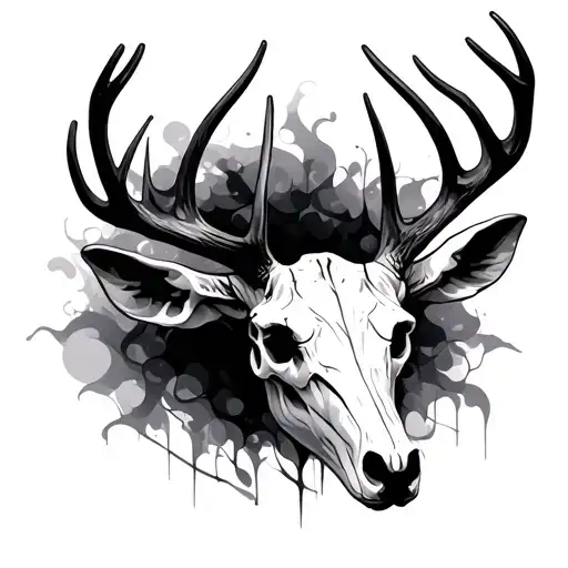 Abstract Deer Skull