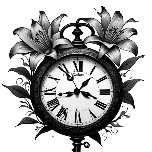 Lillies Clock Key
