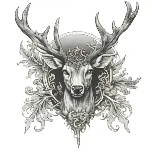 God And Deer Antlers