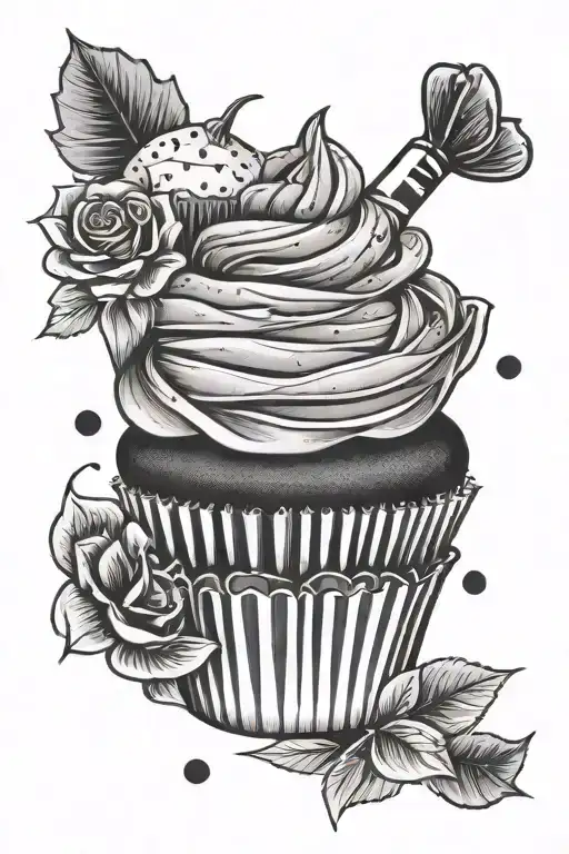 Cupcake And Lip Stick