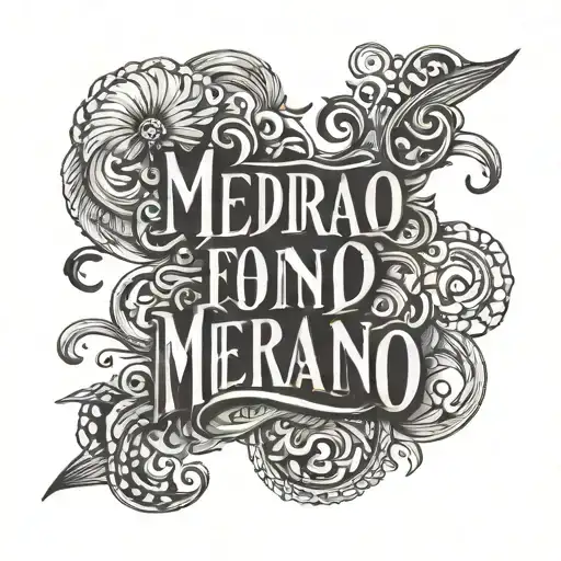 Word Calligraphy Style That Say Medrano