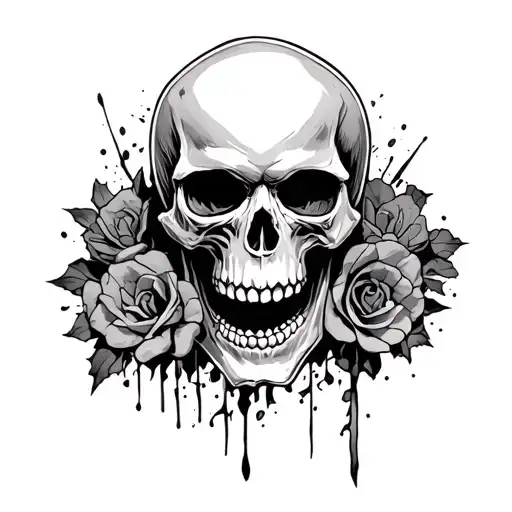 Skull Facing Death In The Arm