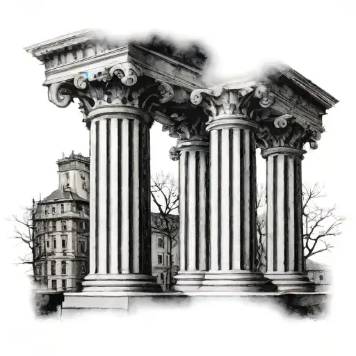 Roman Columns Making Roman Numeral 2