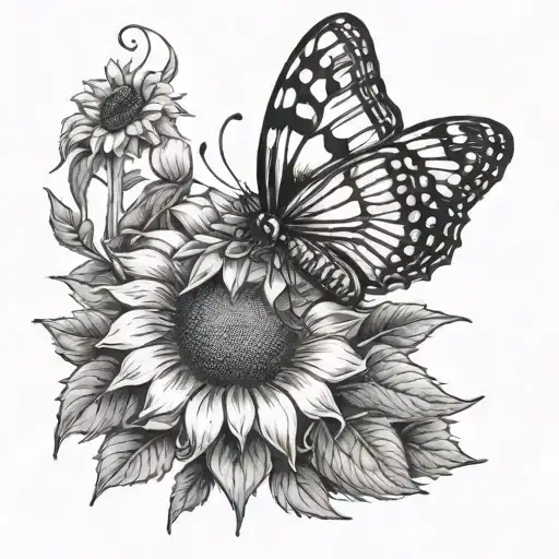 Sunflower Ladybug Butterfly