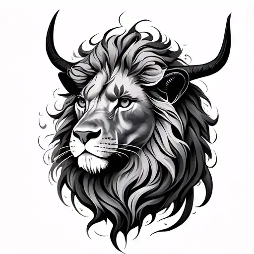 Leo Taurus Zodiac Sign Intertwined