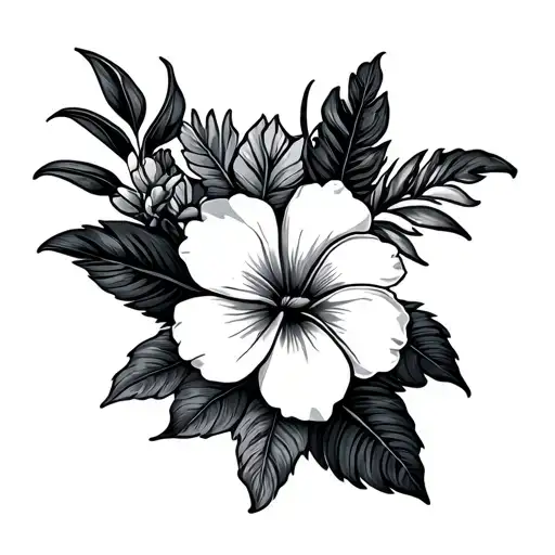 Hawaiian Islands With Flowers