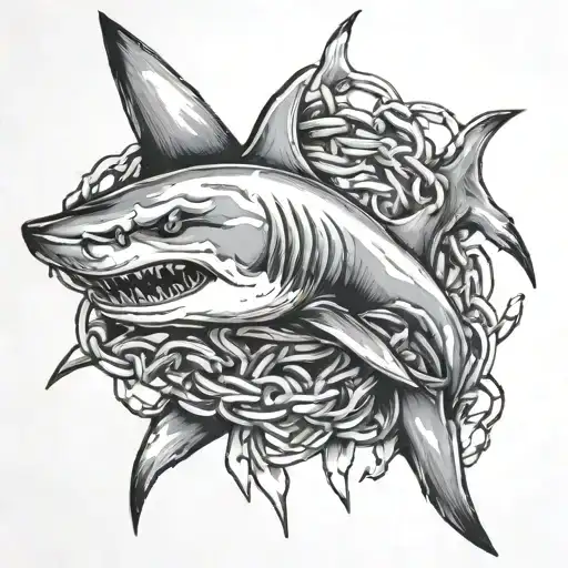 Shark Wrapped In Chains