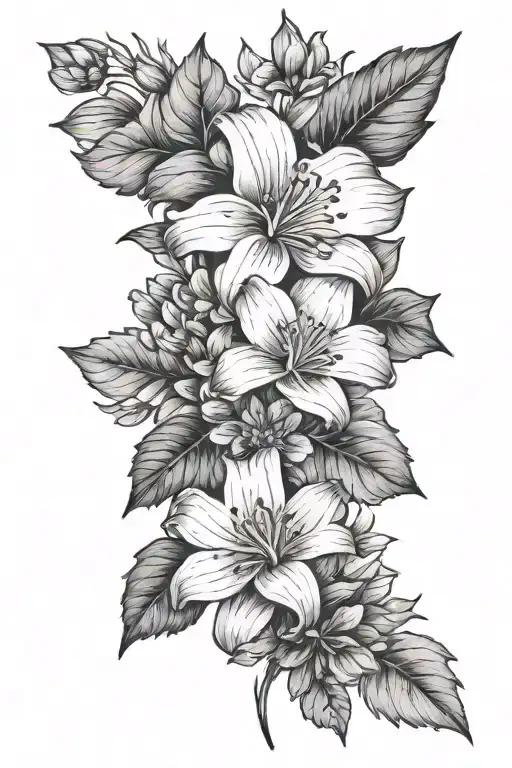 Simple A Tattoo Going Down My Spine W The Birth Flowers Of September November December
