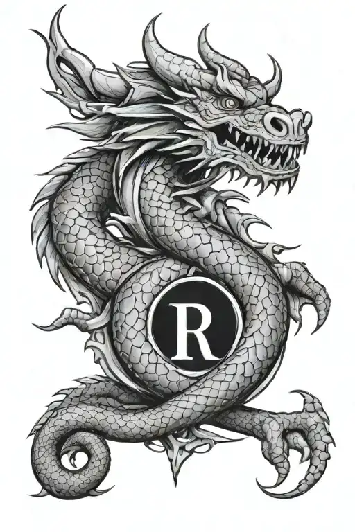 Head Up High In Spanish Letters With Dragon Wrapped