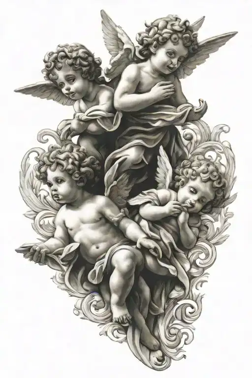 3 Cherubs And An Angel