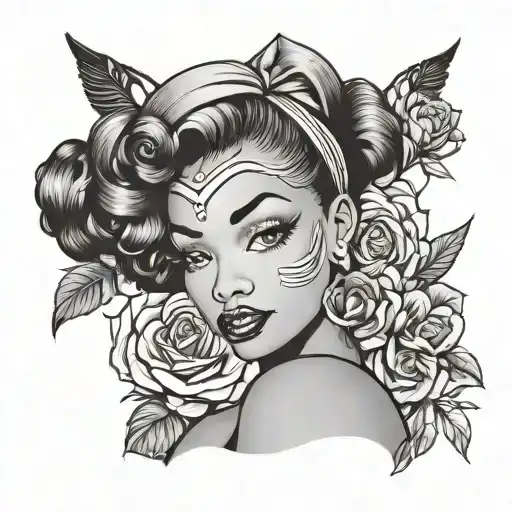 African American Pinup Girl
