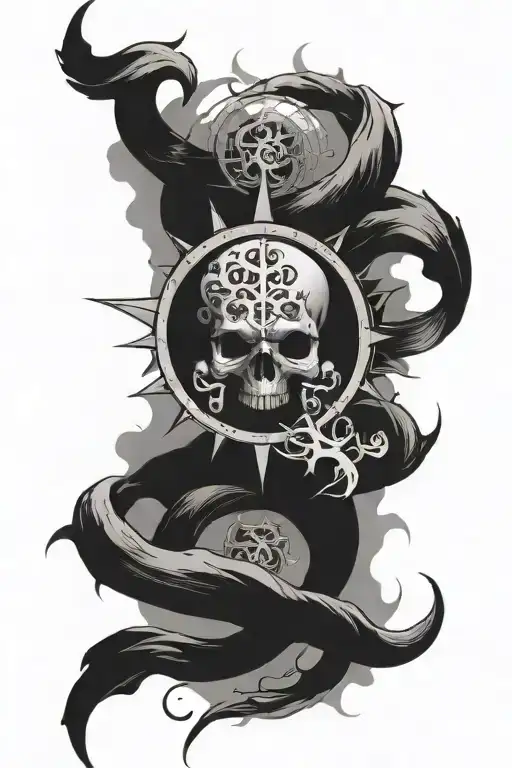 Create A Band Tattoo Wherein Half Of The Circle Is Cancer And Half Is Sagitarrius