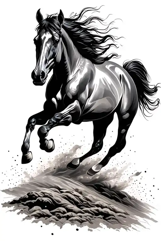 Horse Galloping Through Time Running