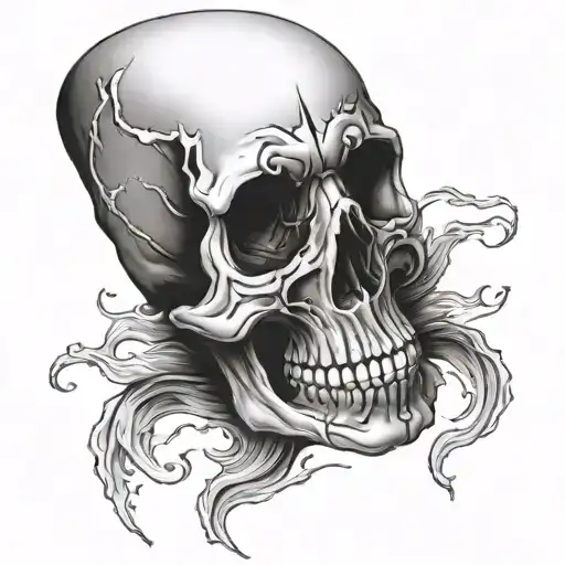 Skull Shedding A Tear