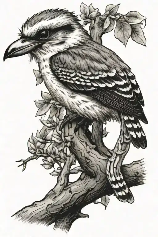 Kookaburra Gum Tree Branch Looking