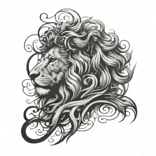 Incorporate Musical Notes And Symbols Into A Majestic Lion Design